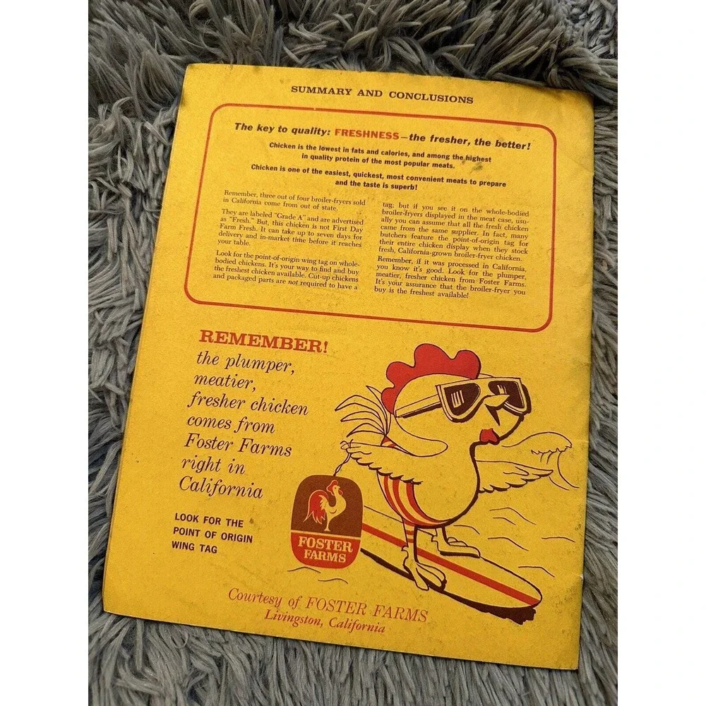 Foster Farms 1960s Almost All About Chicken Vintage Booklet / Pamphlet